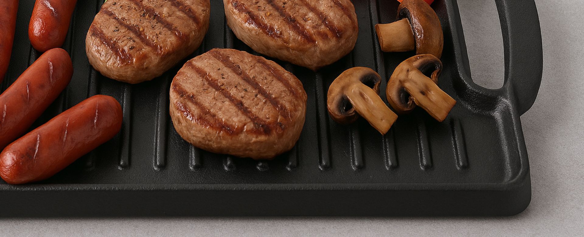 Chapa de grelhar em ferro fundido para cozinhar